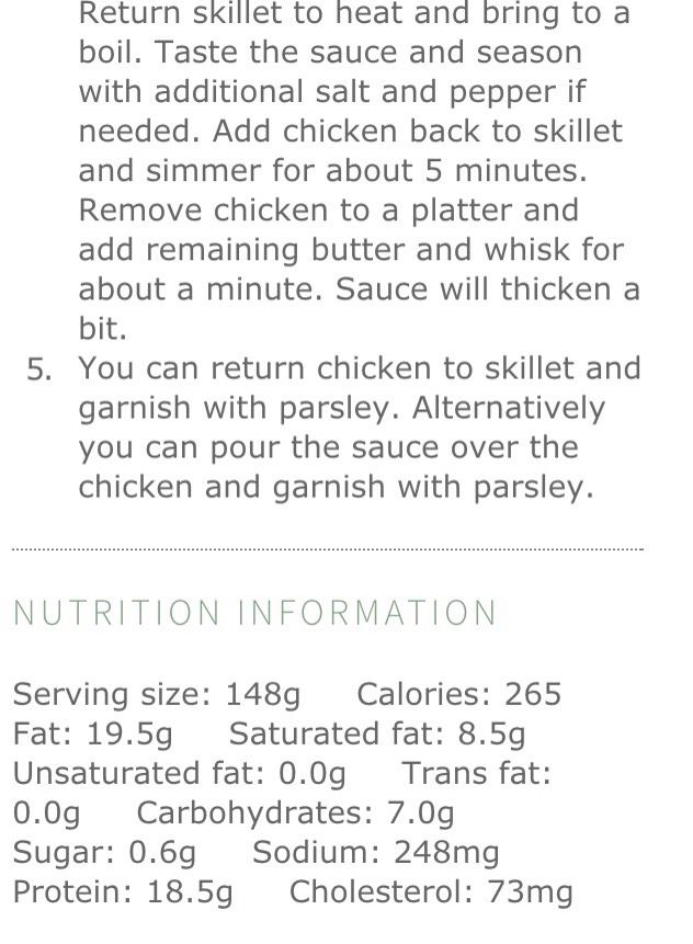 Lemon Chicken Piccata
