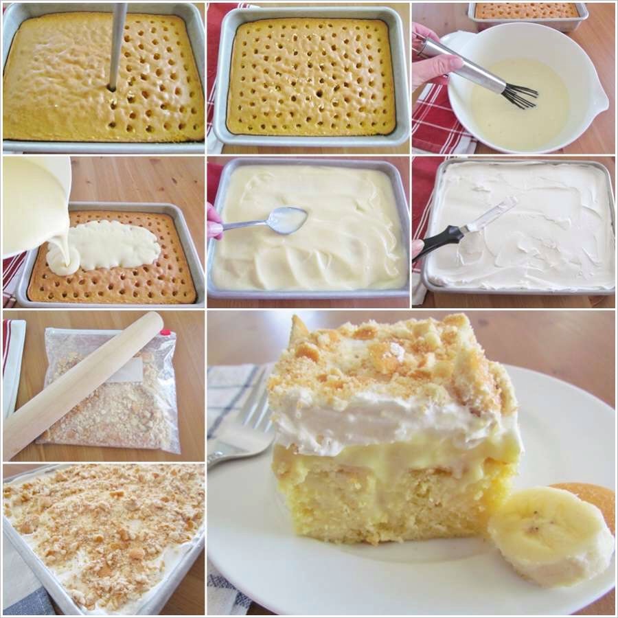 Banana pudding cake 