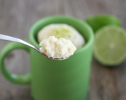 1 Minute Lime Coconut Mug Cake