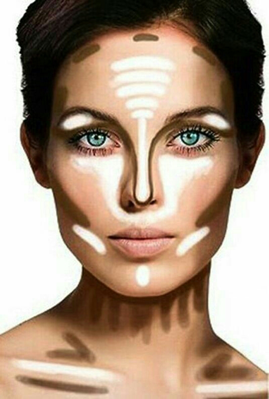 Highlight parts of ur face to look more like natural skin 