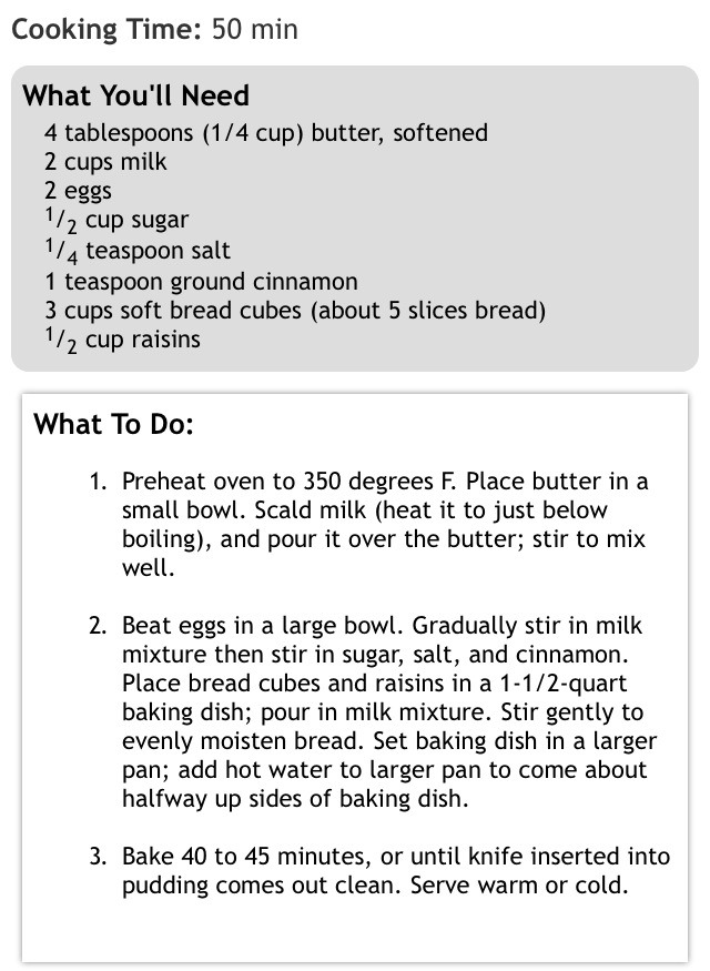 Old Fashion Bread Pudding