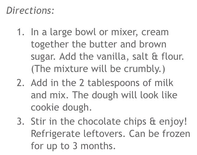 Edible Cookie Dough! No Baking Required :)