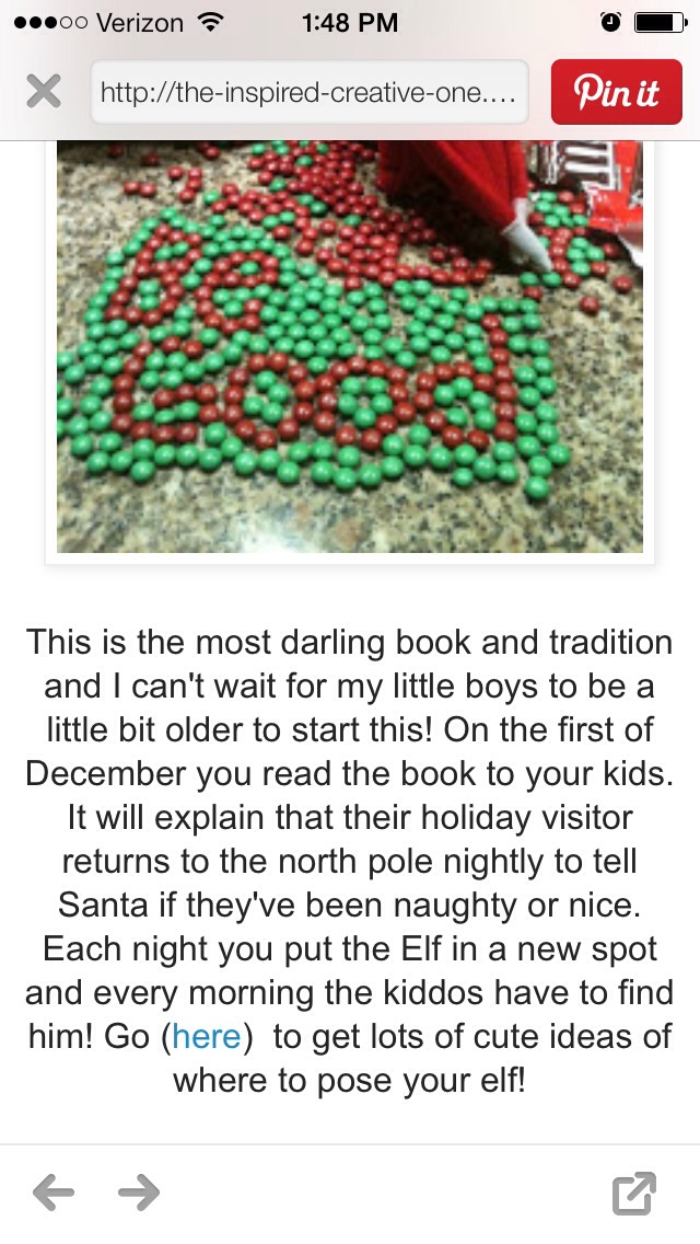 Elf on the shelf continued. 