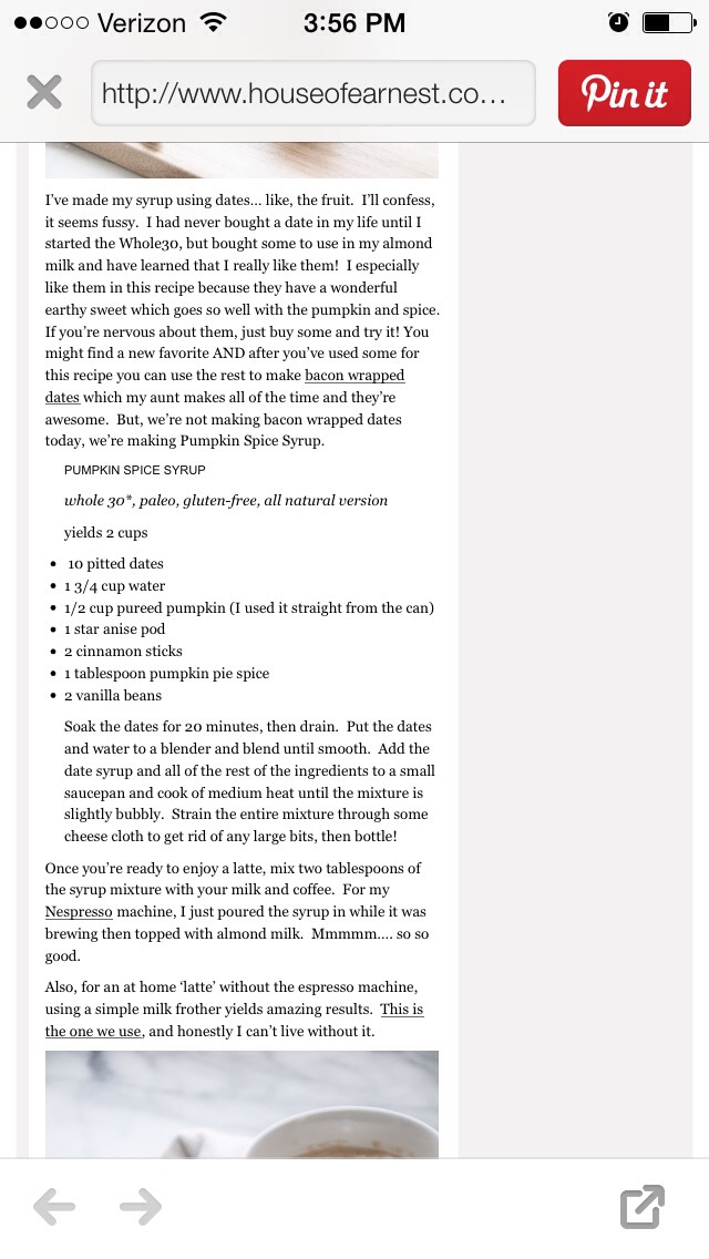 Pumpkin Spice Syrup Recipe 