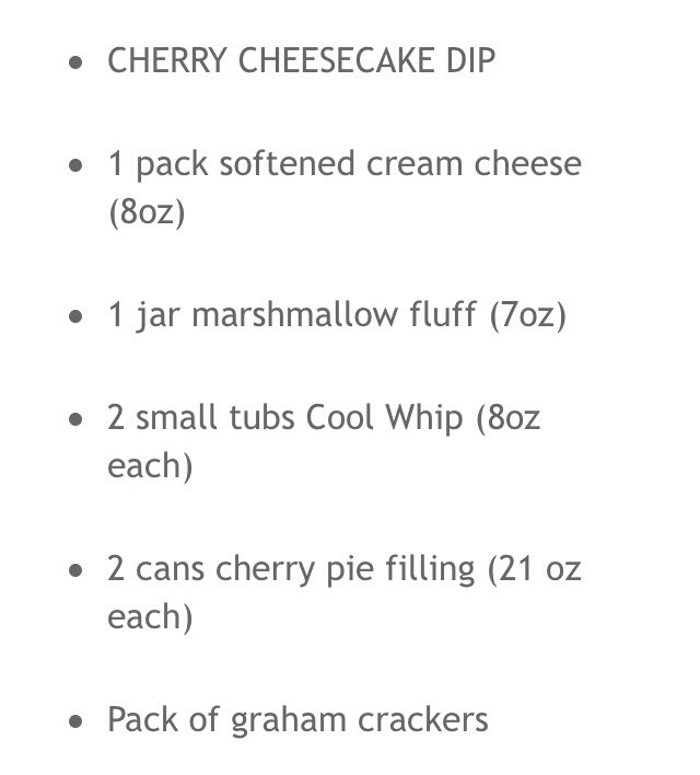 Cherry Cheesecake Dip. YUM