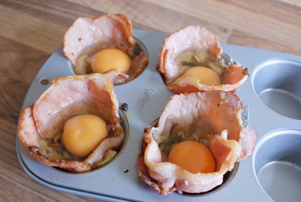 Add the eggs (OH THE EGGS).