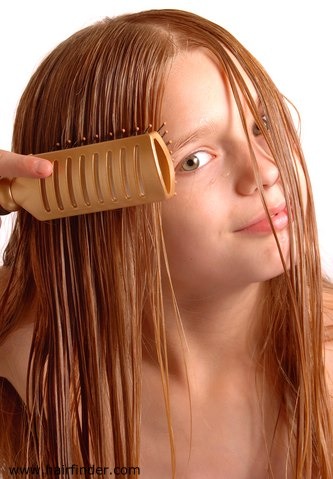 Do not brush your hair while it's wet