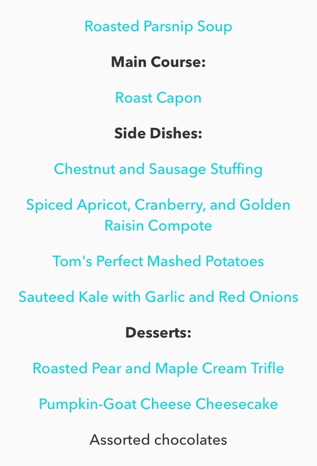 Thanksgiving Menu Plans #friendsgiving