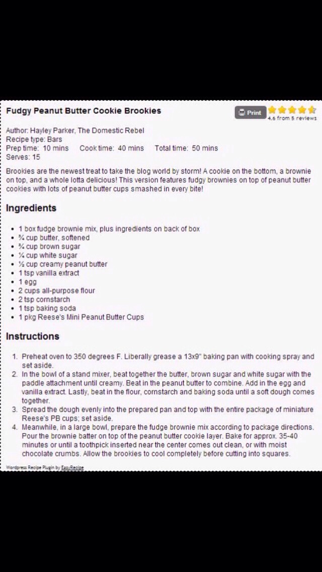 Diy Fudgy Peanut Butter Cookie/ Brownie ππ