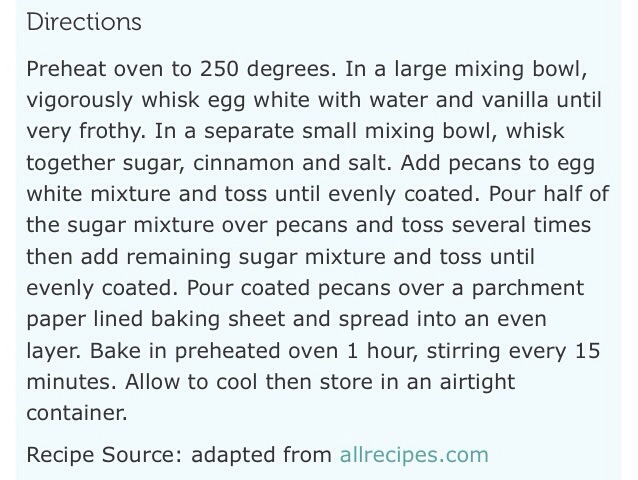 Holiday Recipe: Cinnamon Sugared Pecans
