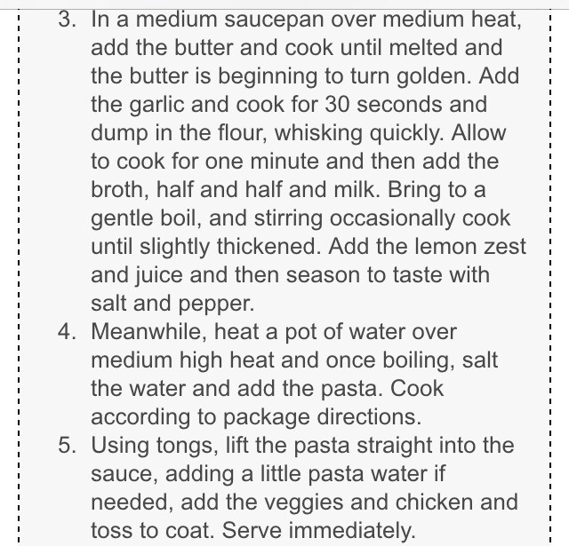 Garlic Lemon Butter Chicken Pasta 