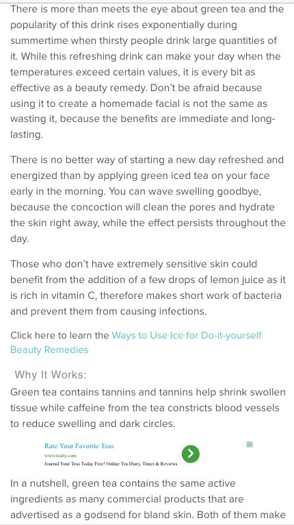 💟❕Green Ice Tea Facial❕💟