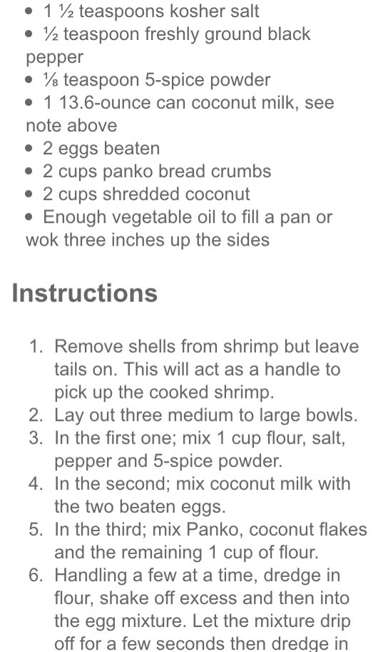 Easy Coconut Shrimp 