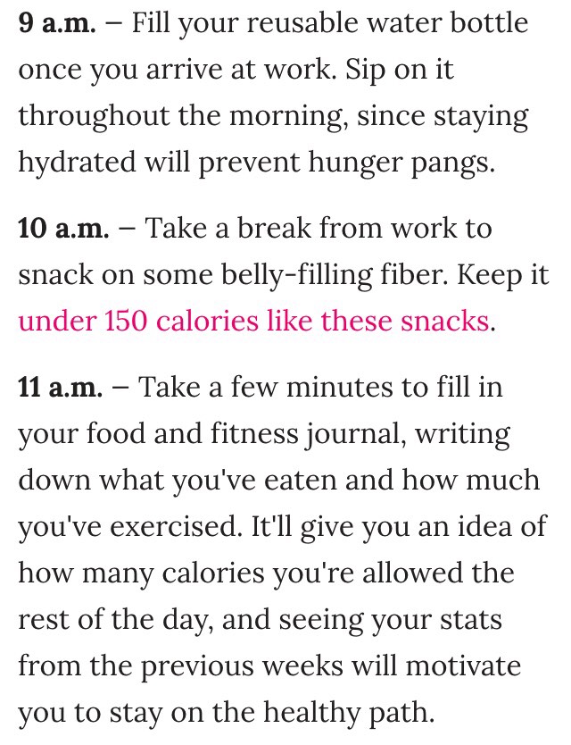 HOUR-BY-HOUR GUIDE TO LOSING WEIGHT ALL DAY!