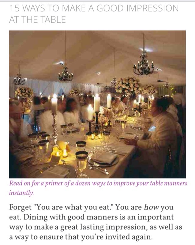 The Importance Of Good Manner While Dining 