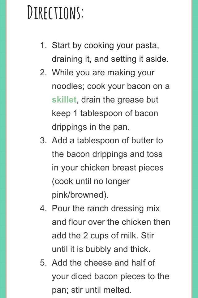 Chicken Bacon Ranch Pasta Recipe!