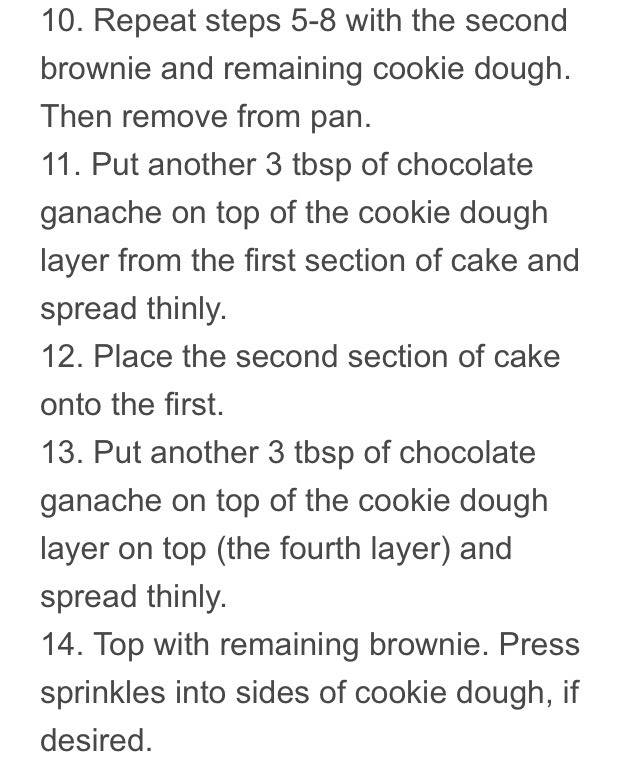Funfetti Cookie Dough Brownie Cake 