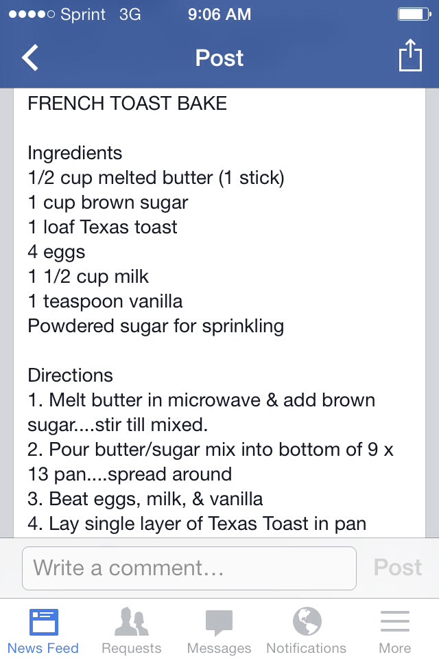 French Toast Casserole 