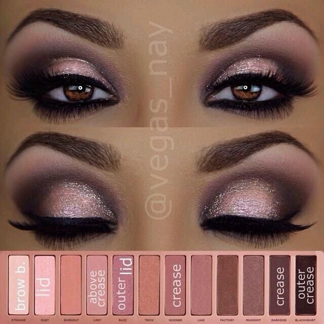 Beautiful Pink With Brown Smokey Eye Shadow Looks
