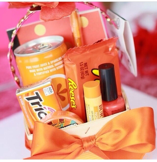 Buy a ton of things your friend likes in the same colour range and place in basket.