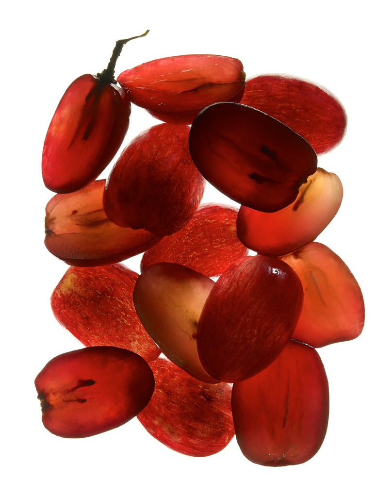 Slice some grapes in half and rub them over your face for instant exfoliation and a brighter complexion