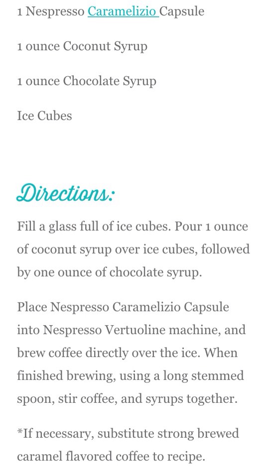 Iced coconut caramel mocha 