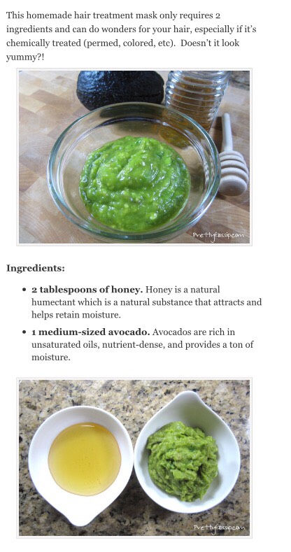 Diy Avocado And Honey Hair Mask ❤️