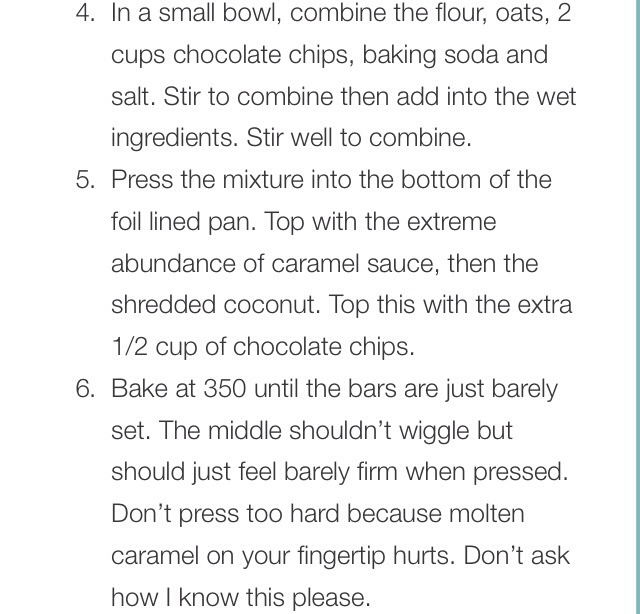 Coconut Caramel Cookie Bars