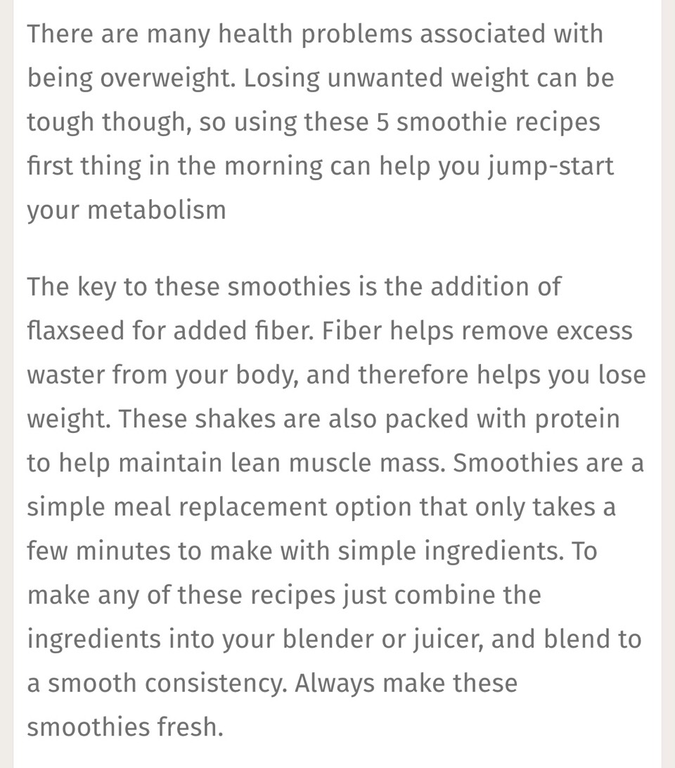 Drink These 5β£ Smoothies For Breakfast And Loose Weight Like Crazy. ππ»