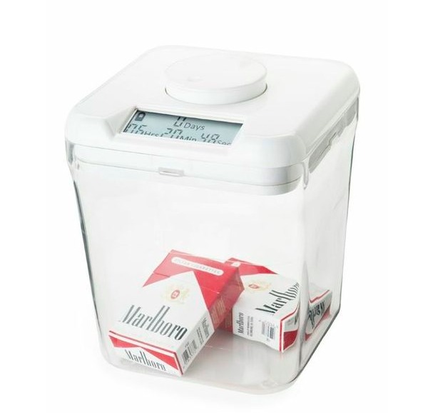 #3 A safe with a timer to help you avoid temptation.