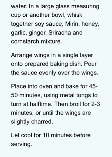 Honey Teriyaki Hot Wings