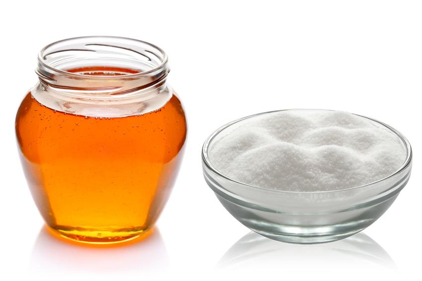I tablespoon Honey
I tablespoon sugar
Repeat twice a week