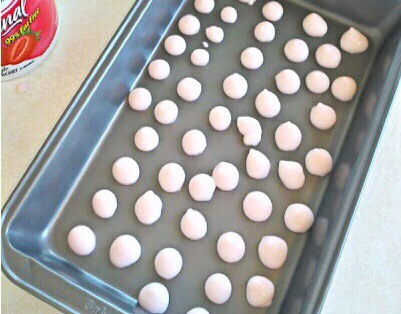 Place the tray into the freezer...