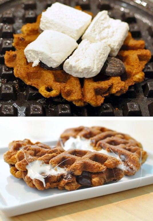 Waffle s'mores !! 