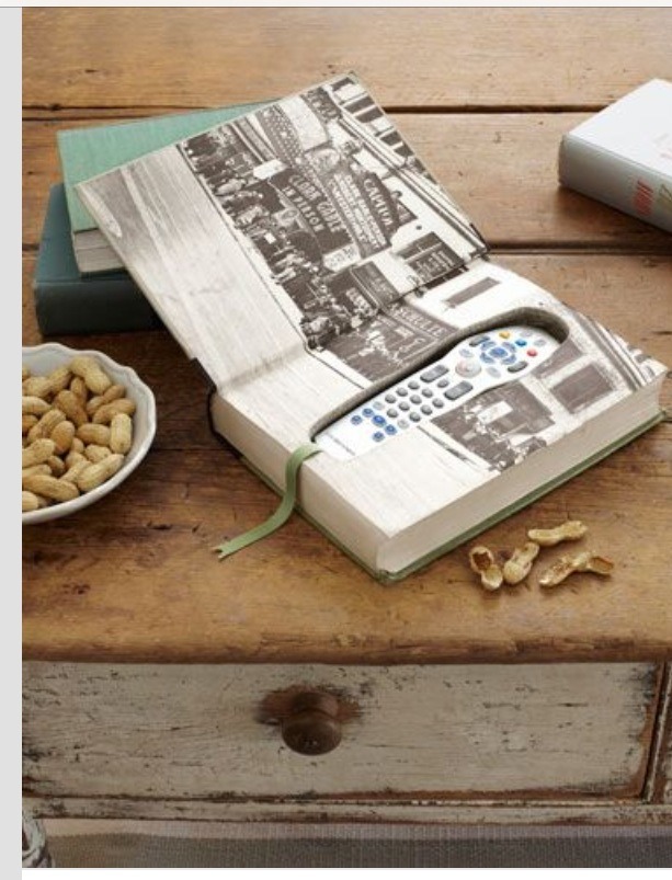 Hidden remote in a book 