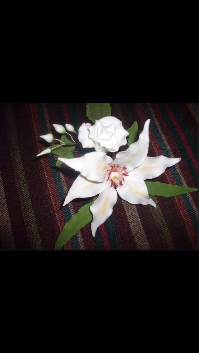 This Lily is done the same as before but you just cut the petal in a different shape. 