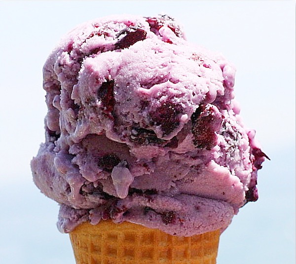 Blueberry vanilla cheesecake ice cream