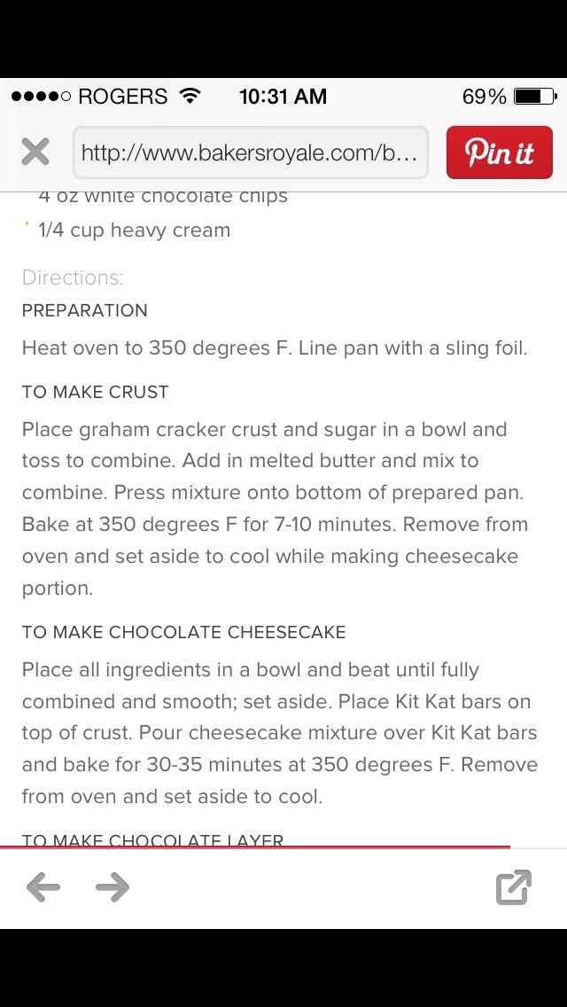 Kit Kat Cheese Cake Bars