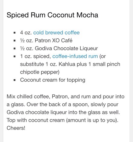 Spiced Rum Coconut Mocha