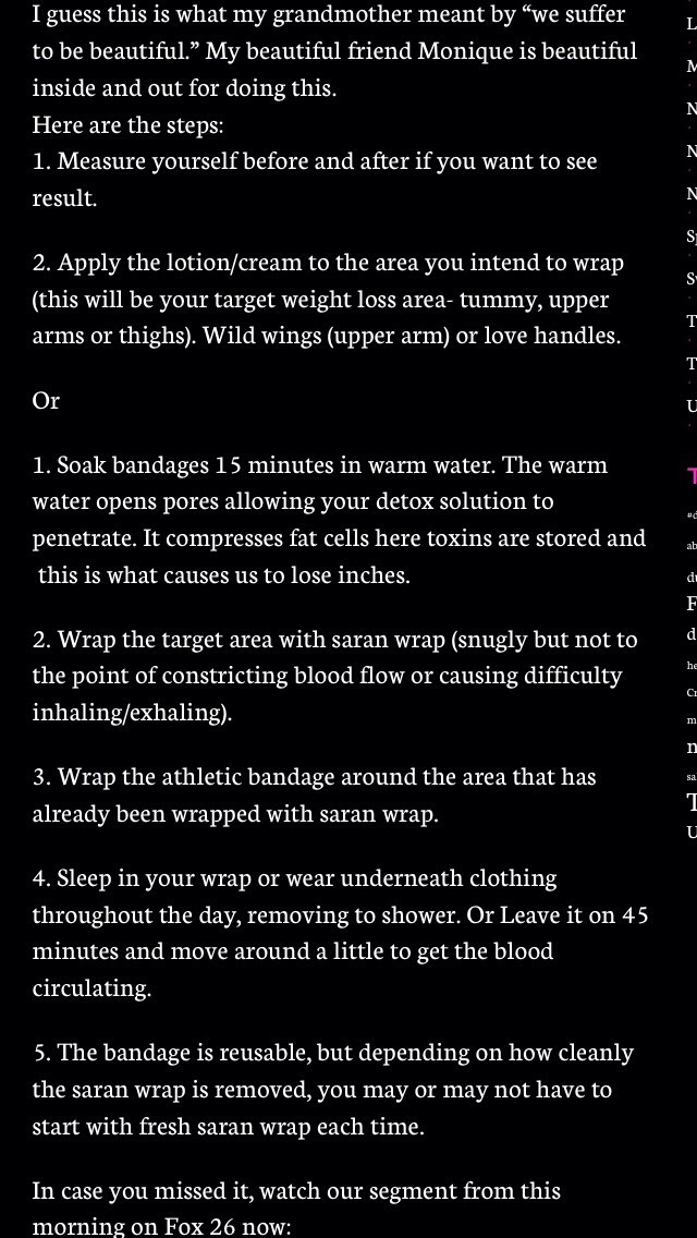 Lose Weight!! Home Body Wraps!!!! 
