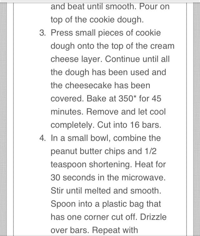 Cheesecake Cookie Bars