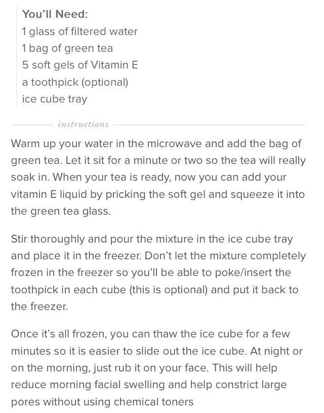 Green Ice Tea Facial 😎