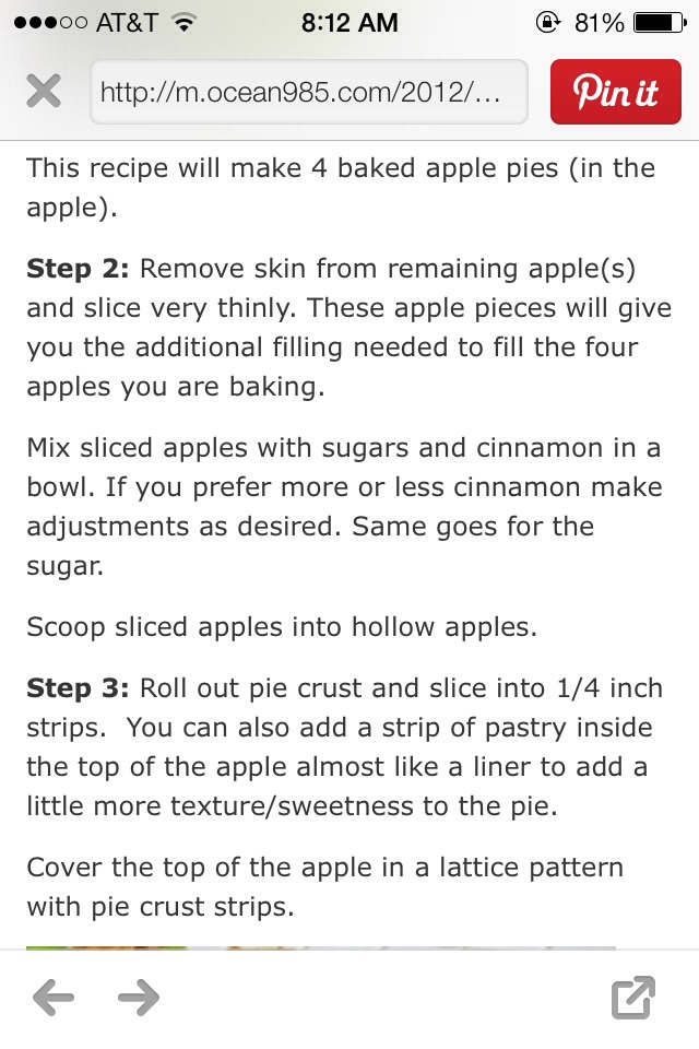 Apple Pie Baked Apples!