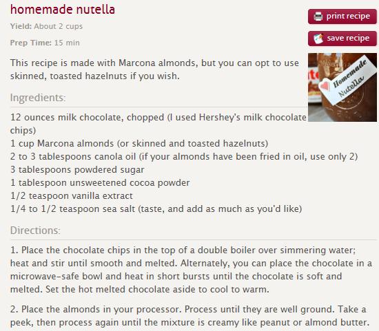 Homemade Nutella