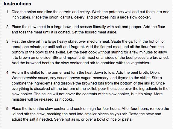 Slow Cooker Rosemary Garlic Beef Stew