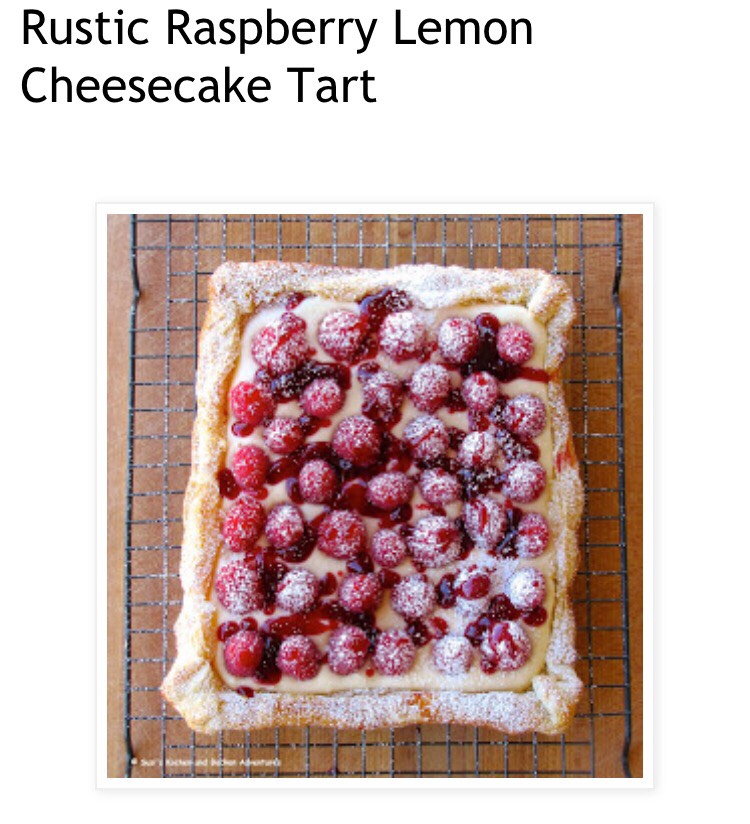Rustic Raspberry Lemon Cheesecake Tart.