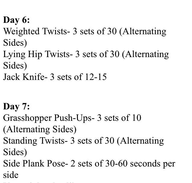 7 Day Melt My Muffin Top Challenge...
