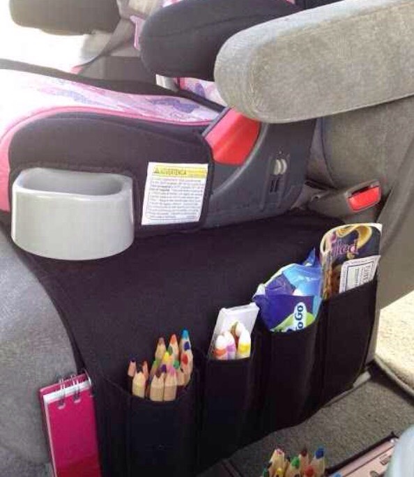 Use the Flort remote holder in the car for all your kids' stuff!!