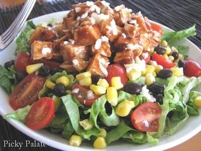 2. BBQ Chicken Salad with Cilantro Ranch Dressing