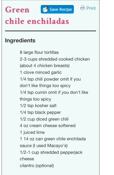 Creamy Chicken Enchiladas recipe